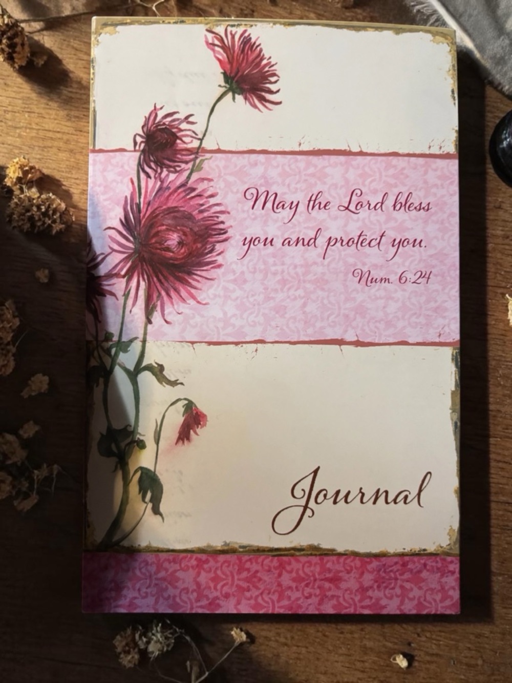 Floral Pink 'Journal' with Scripture Cover NWOT